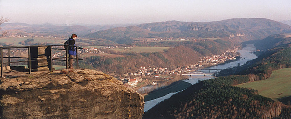 Aussicht auf Bad Schandau und die Schrammsteine