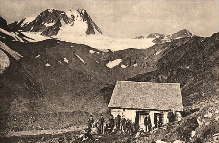 Die Dresdner H&uuml;tte um 1875 im Stubaithale