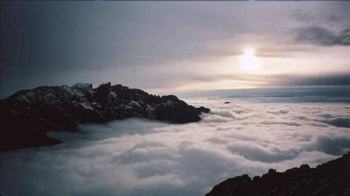 Sonnenuntergang in den Dolomiten