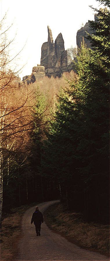 Die Brosinnadel in den Affensteinen (S�chsische Schweiz Deutschland)